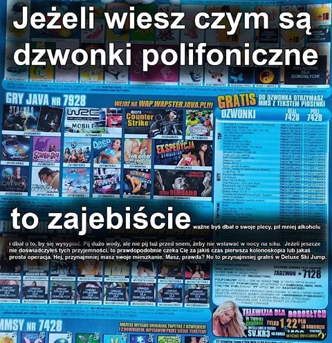 Dzwonki polifoniczne i dorosłość