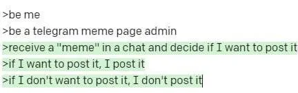Telegram Meme Admin Decision