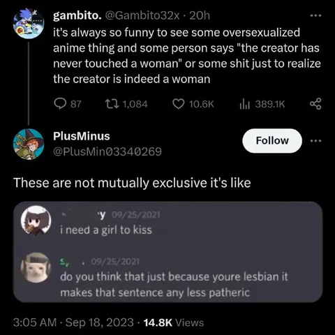 Lesbian Creator Still Needs a Kiss
