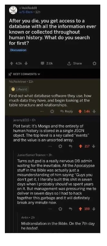 God’s Terrible Database Schema