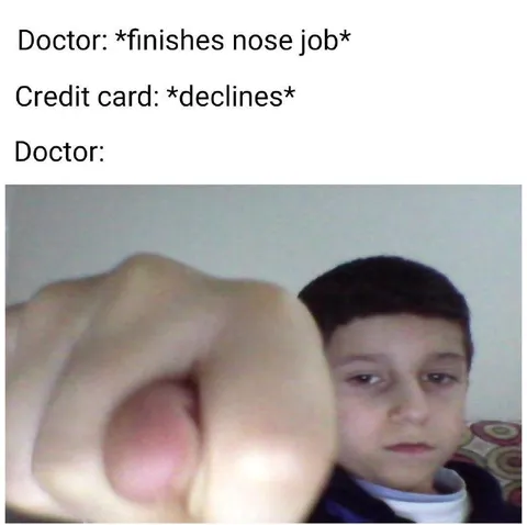 Credit Card Declines Nose Job