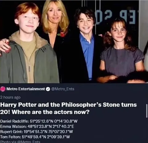 Harry Potter Cast Coordinates Joke