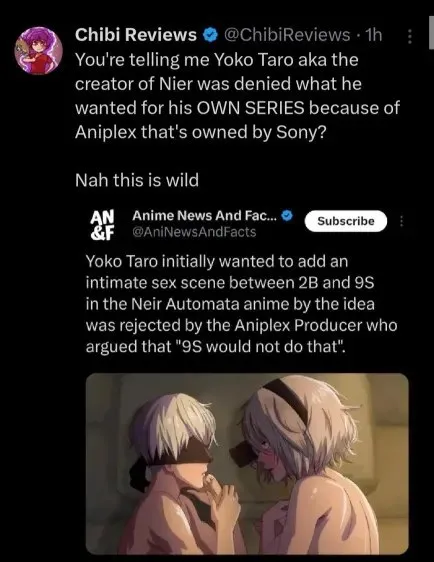 Yoko Taro's Rejected Intimate Scene