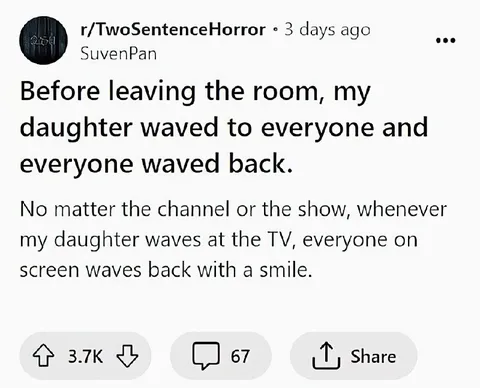 Daughter Waves at the TV