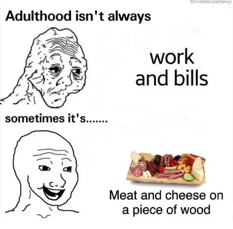 Meat and Cheese on Wood