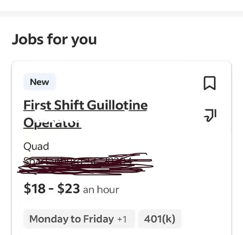 First Shift Guillotine Operator