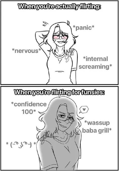 When You're Actually Flirting