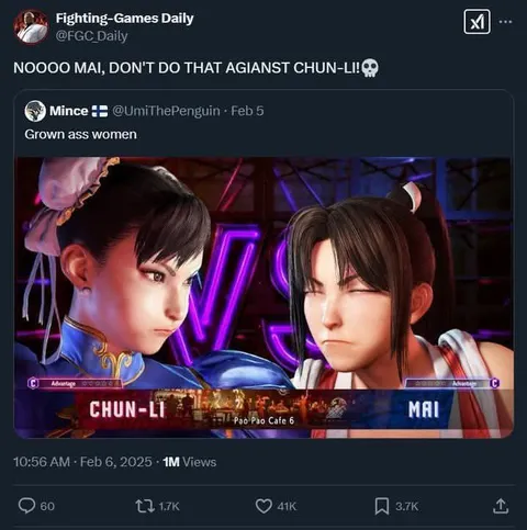 Mai Fights Chun-Li