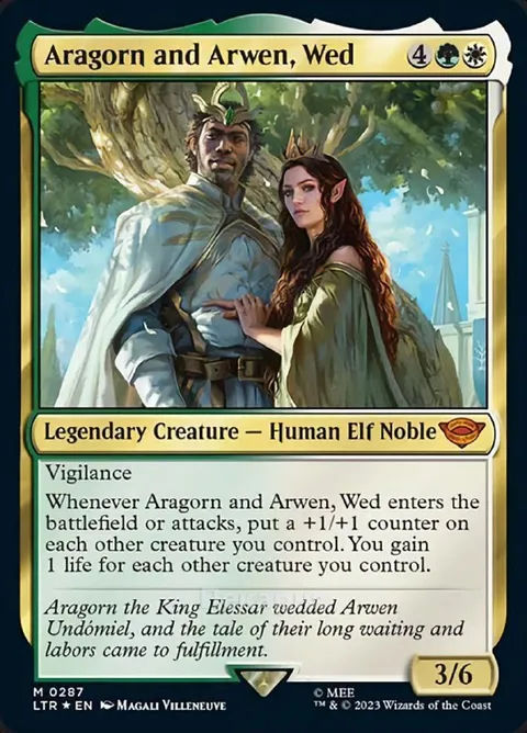 Aragorn and Arwen Wedding Card