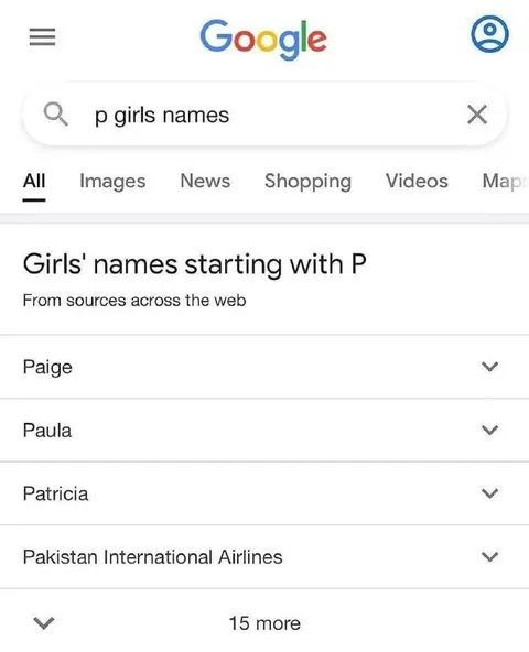 P Girls Names Search Result