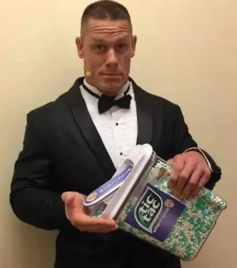John Cena Opens a Giant Tic Tac