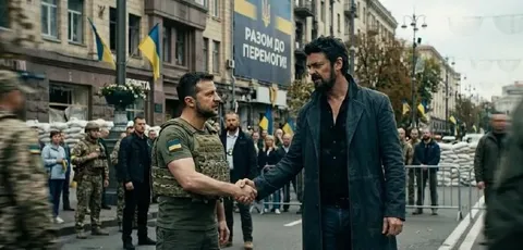 Зеленський тисне руку Хоумлендеру