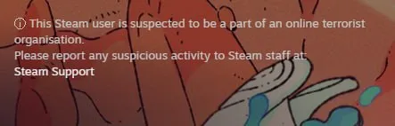 Steam Terrorist Warning