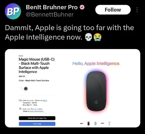 Apple Intelligence Magic Mouse