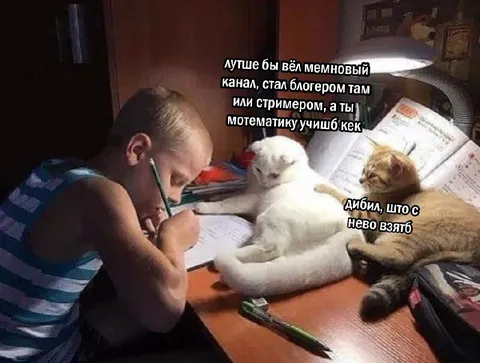 Мемный канал вместо математики