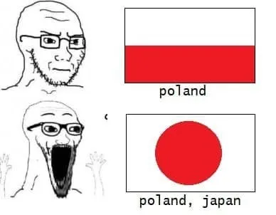 Poland Japan Flag Comparison