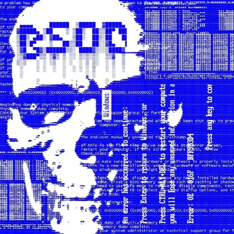 Glitched Blue Screen of Death