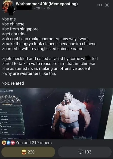 Chinese Ogryn Character Customization