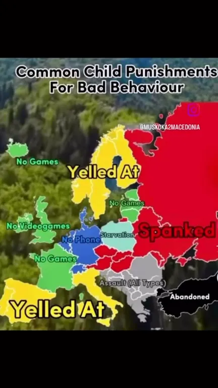 Common Child Punishments Map
