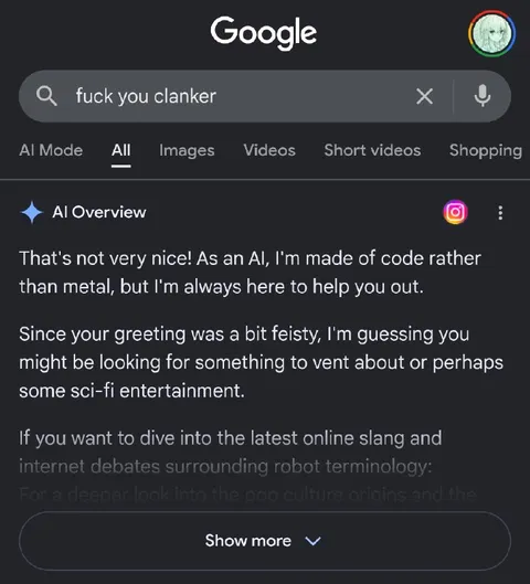 Google AI Calls You Out
