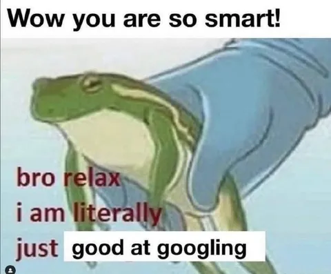 Just Good at Googling