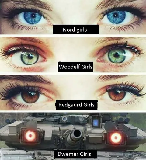 Nord Woodelf Redguard Dwemer Girls