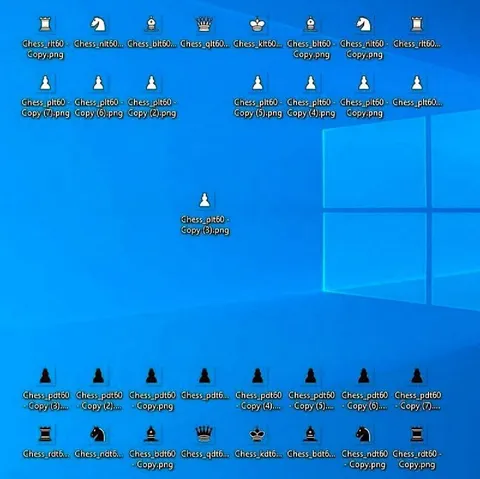 Chess Pieces on the Desktop