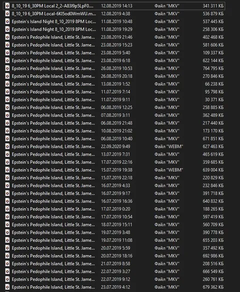 Epstein’s Island Video Collection