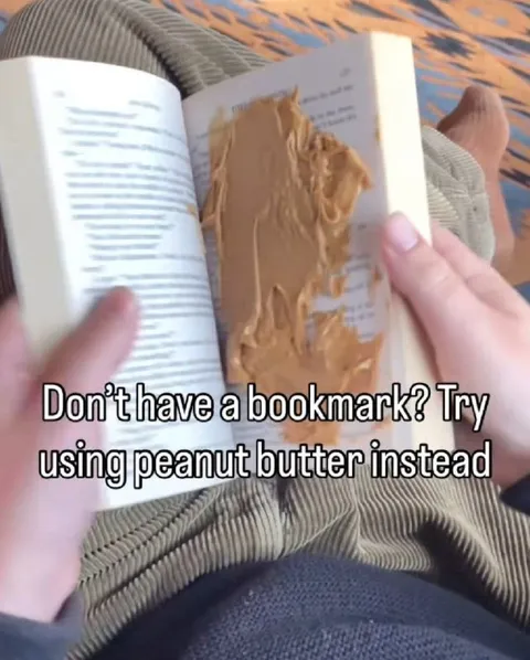 Peanut Butter Bookmark Hack