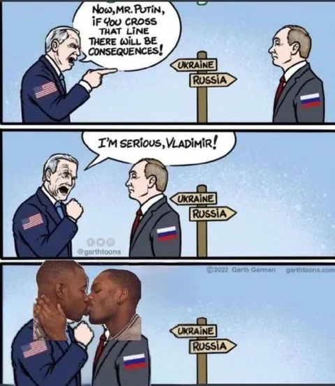 Biden Putin Kiss at the Border