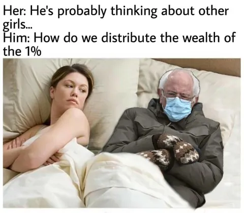 Bernie Thinking About Wealth Distribution
