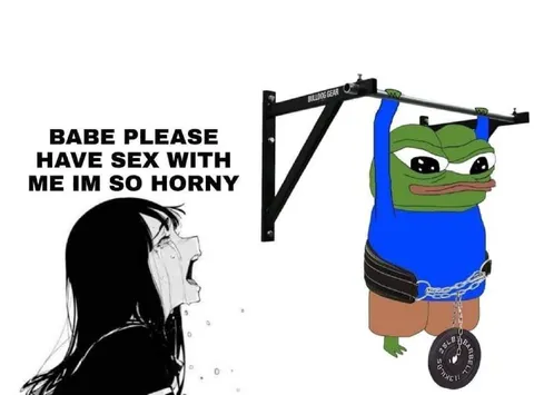 Horny Pepe Doing Pull-Ups