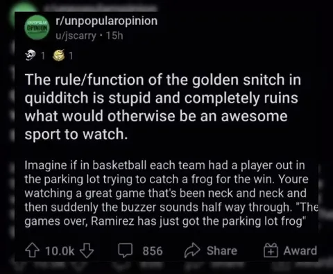 Golden Snitch Ruins Quidditch