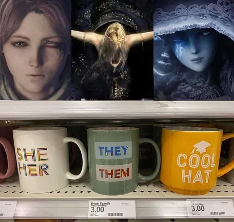 Pronoun Mugs at the Store