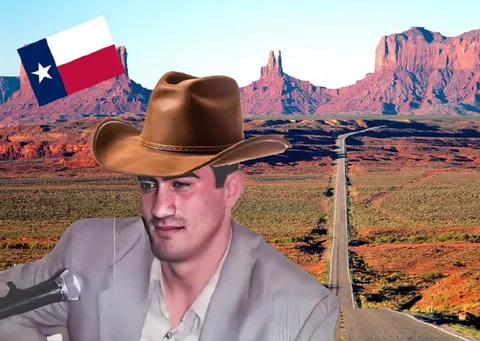 Техасский ковбой в пустыне
