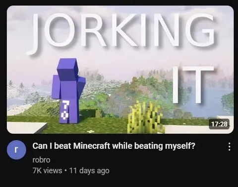 JORKING IT Minecraft Challenge