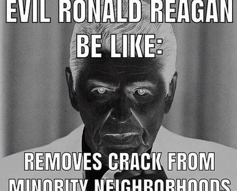 Evil Ronald Reagan Removes Crack