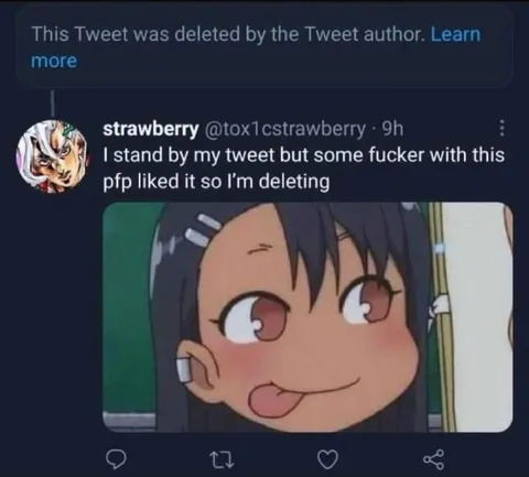 Deleting Tweet After Nagatoro Likes It