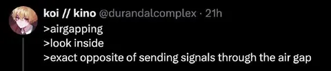Exact Opposite of Airgapping