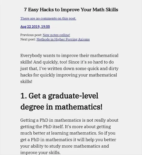 Graduate Degree Math Hack