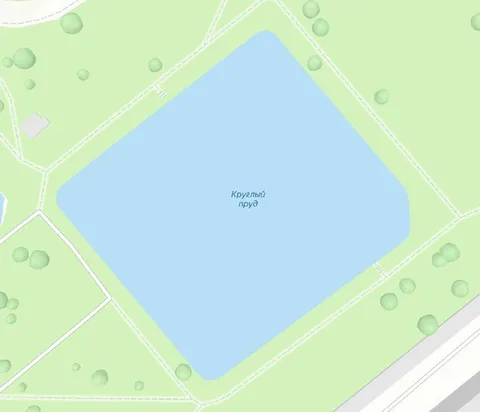 Круглый пруд на карте