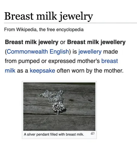 Breast Milk Jewelry Wikipedia