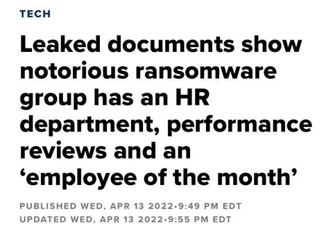 Ransomware Employee of the Month