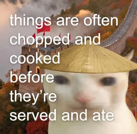 Cat Contemplates Being Eaten
