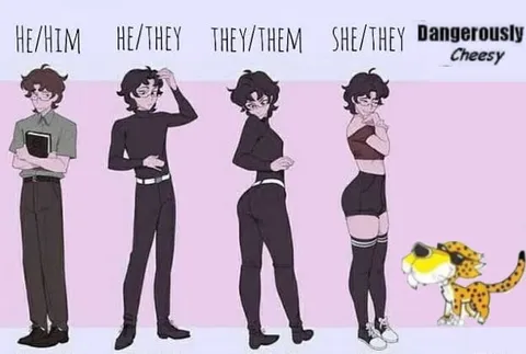 Gender Pronoun Character Lineup