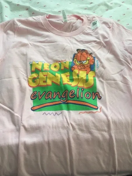 Neon Genju Evangelion Garfield Shirt