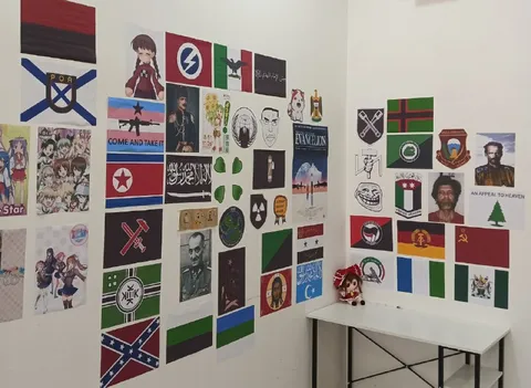 Wall of Flags and Symbols