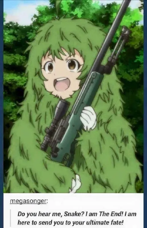 Anime Ghillie Suit Sniper Challenges Snake