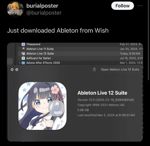Ableton Downloaded from Wish