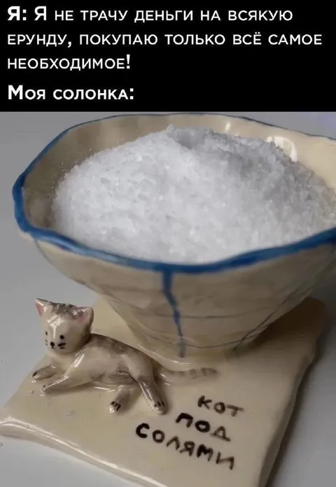Солонка с котом под солями